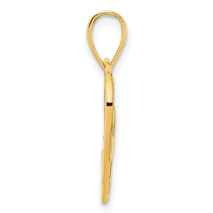 14K Gelbgold Fancy-Herz-Anhänger