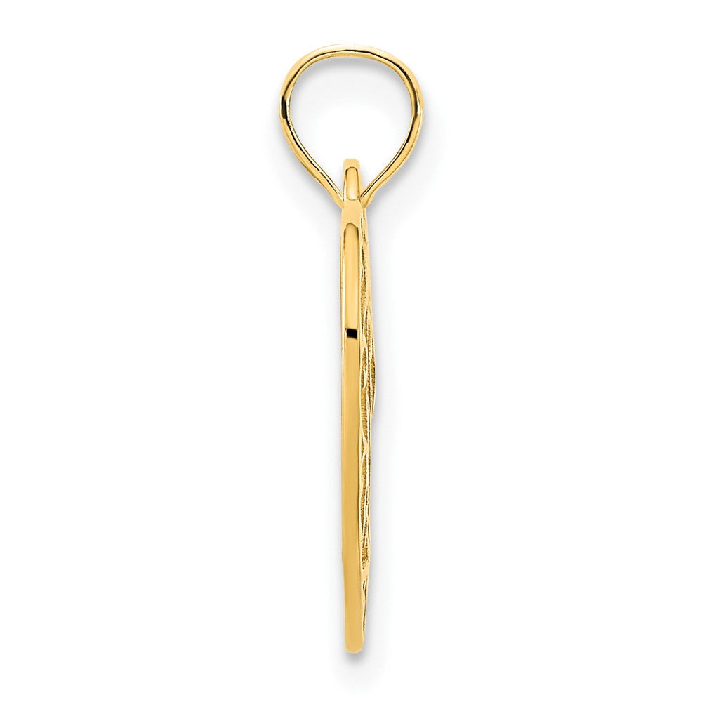 14K Gelbgold Fancy-Herz-Anhänger