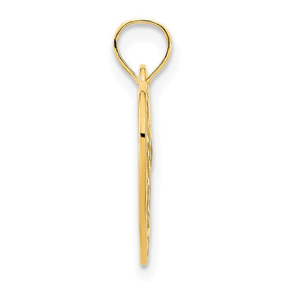 14K Gelbgold Fancy-Herz-Anhänger