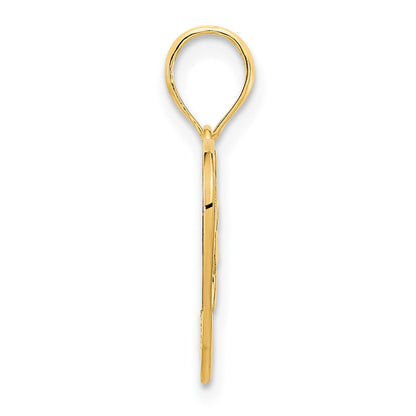 14 Karat Gelbgold Fancy-Herz-Anhänger