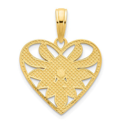 14 Karat Gelbgold Fancy-Herz-Anhänger