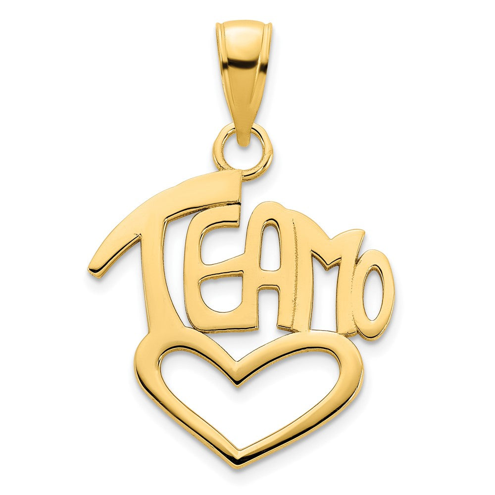 14K Gelbgold Teamo-Herzanhänger