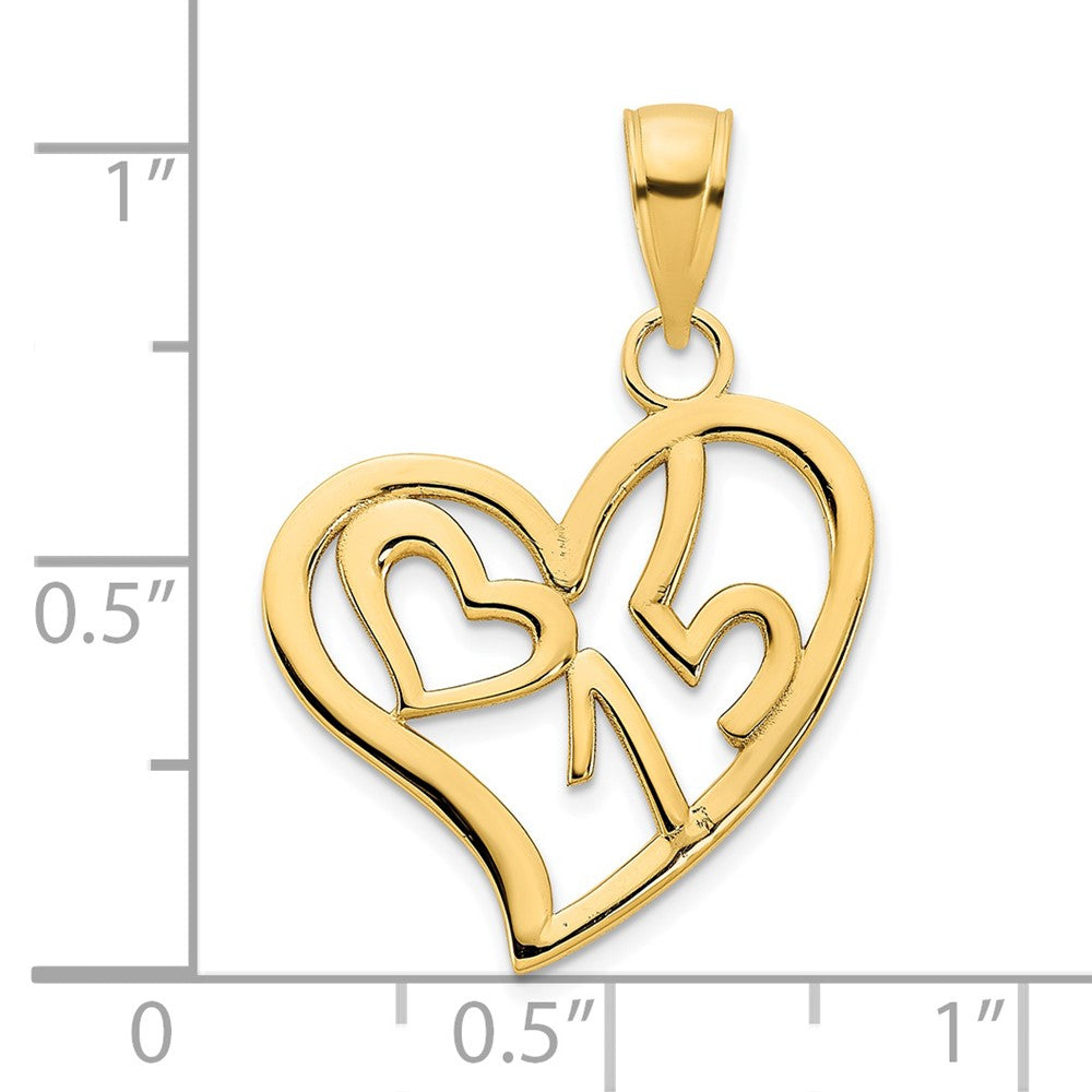 14K Gelbgold Herz-Anhänger #15