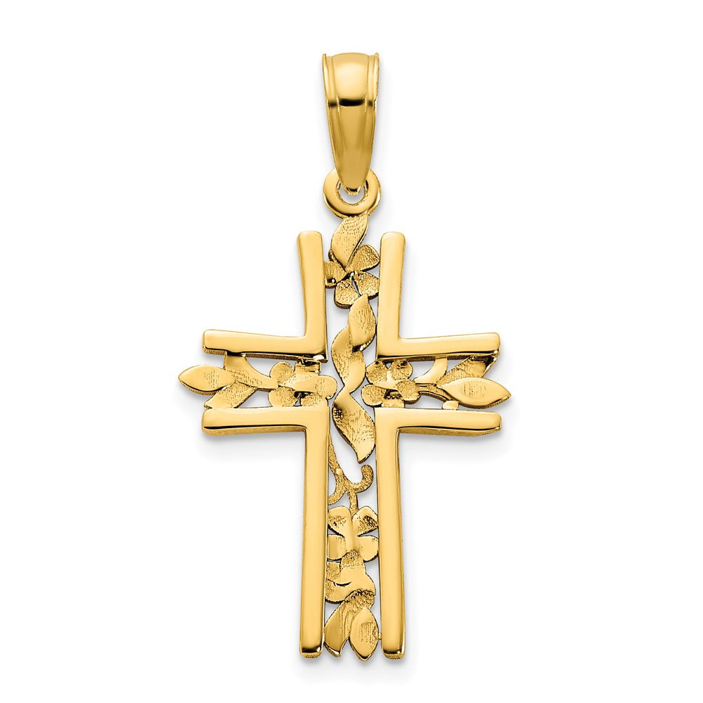 14K Gelbgold Fantasie-Kreuzanhänger
