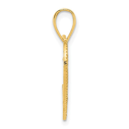 14k Gelbgold Fancy Herz-Anhänger