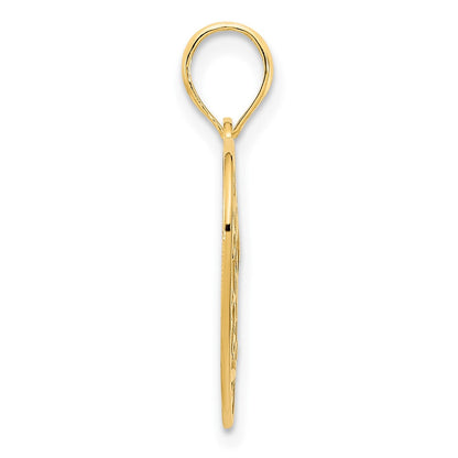 14K Gelbgold Fancy-Herz-Anhänger