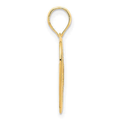 14K Gelbgold 14ky Fantasie Herz Anhänger