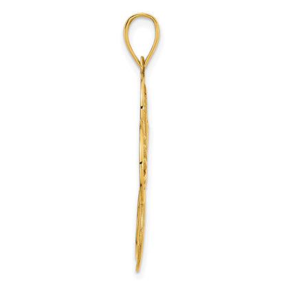 14K Gelbgold Blumenanhänger