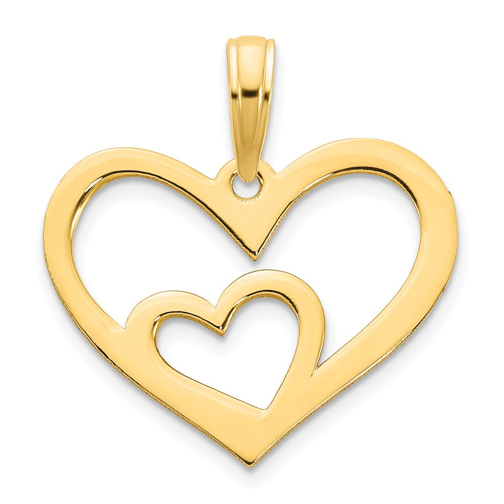 14K Gelbgold 14ky Herz in A Anhänger