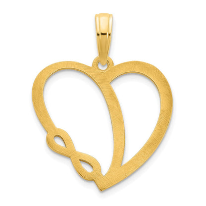 14K Gelbgold Unendlichkeits-Herz-Charm