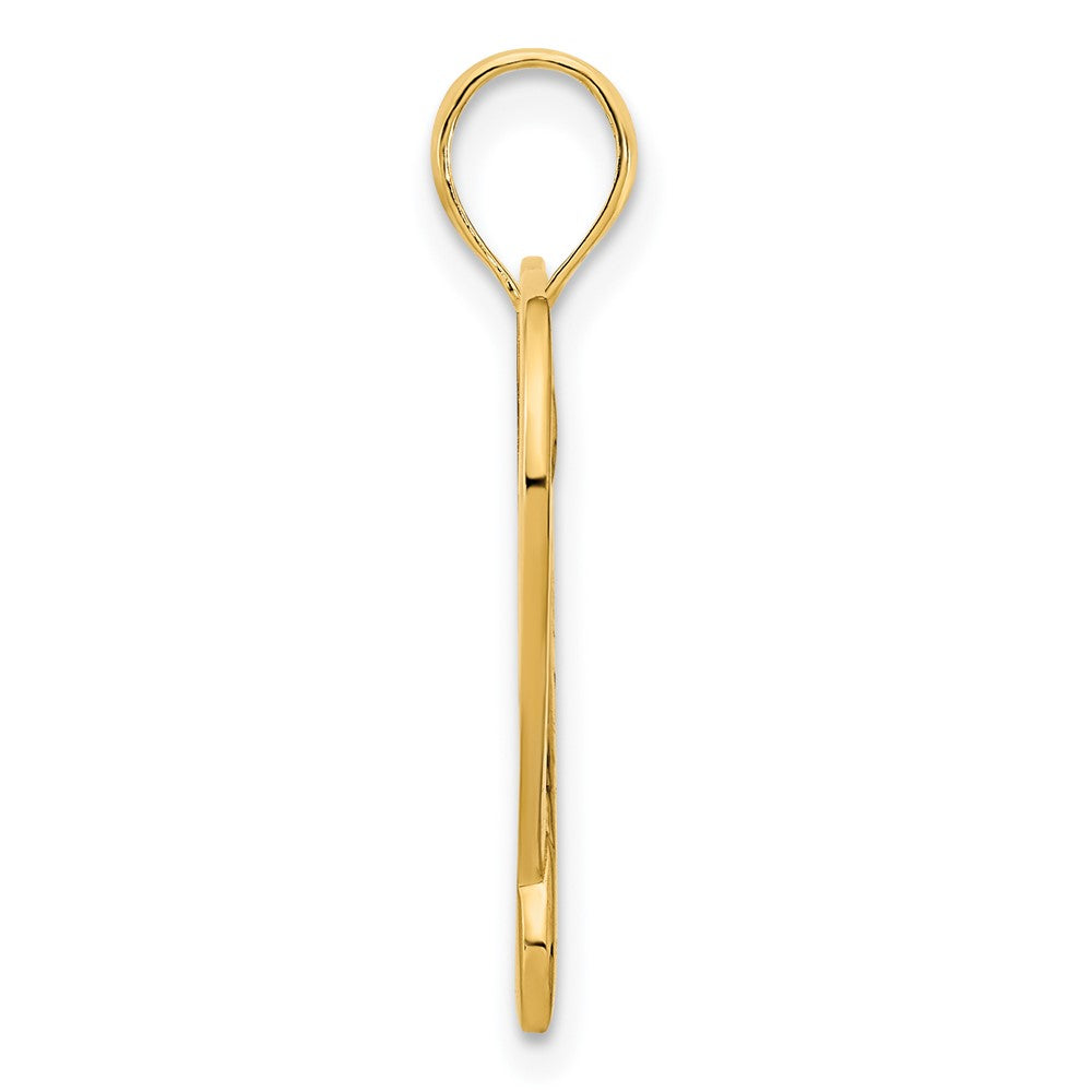 14k Gelbgold Fantasie-Herz-Anhänger