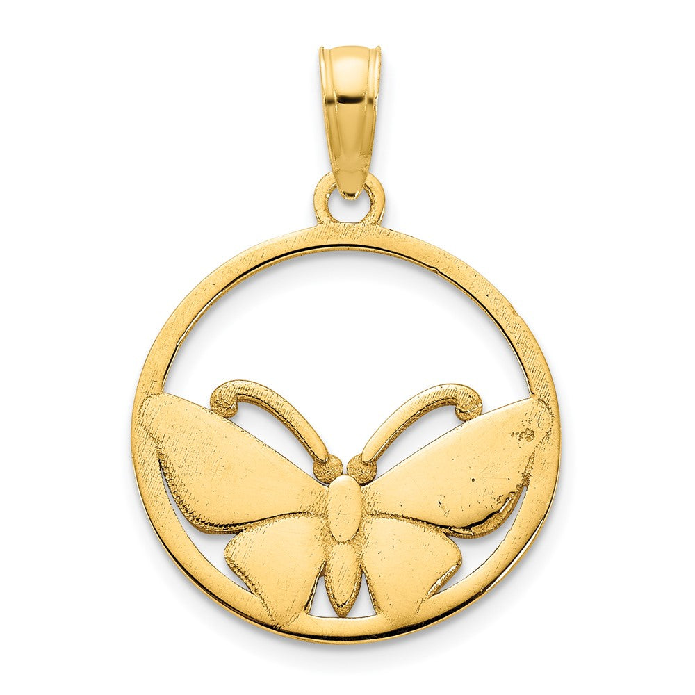 14K Gelbgold Schmetterlings-Anhänger mit Epoxidharz