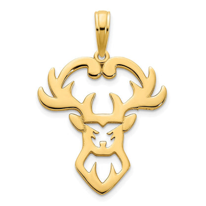 14K Gelbgold Hirsch-Anhänger