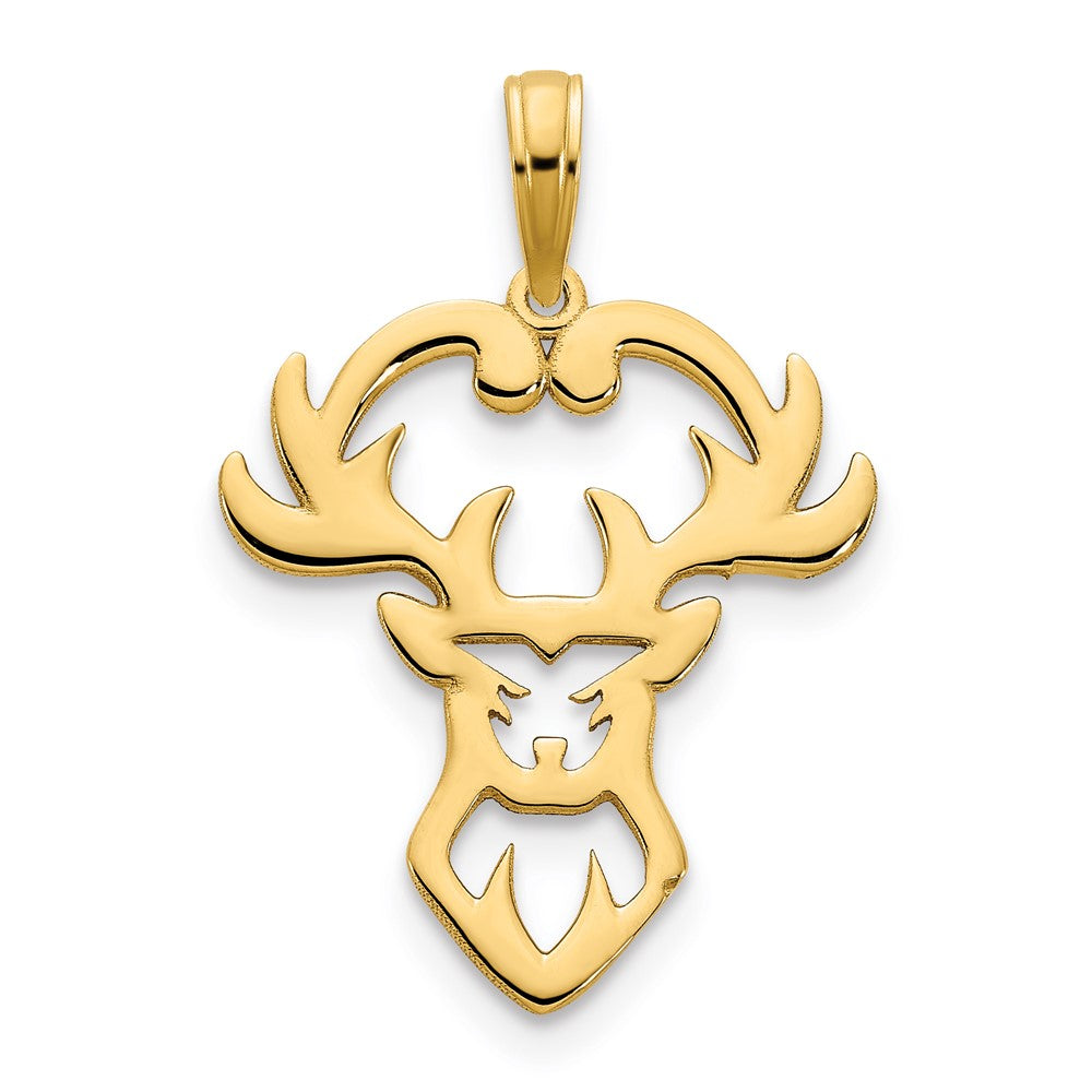 14K Gelbgold Hirsch-Anhänger
