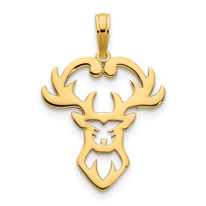 14K Gelbgold Hirsch-Anhänger