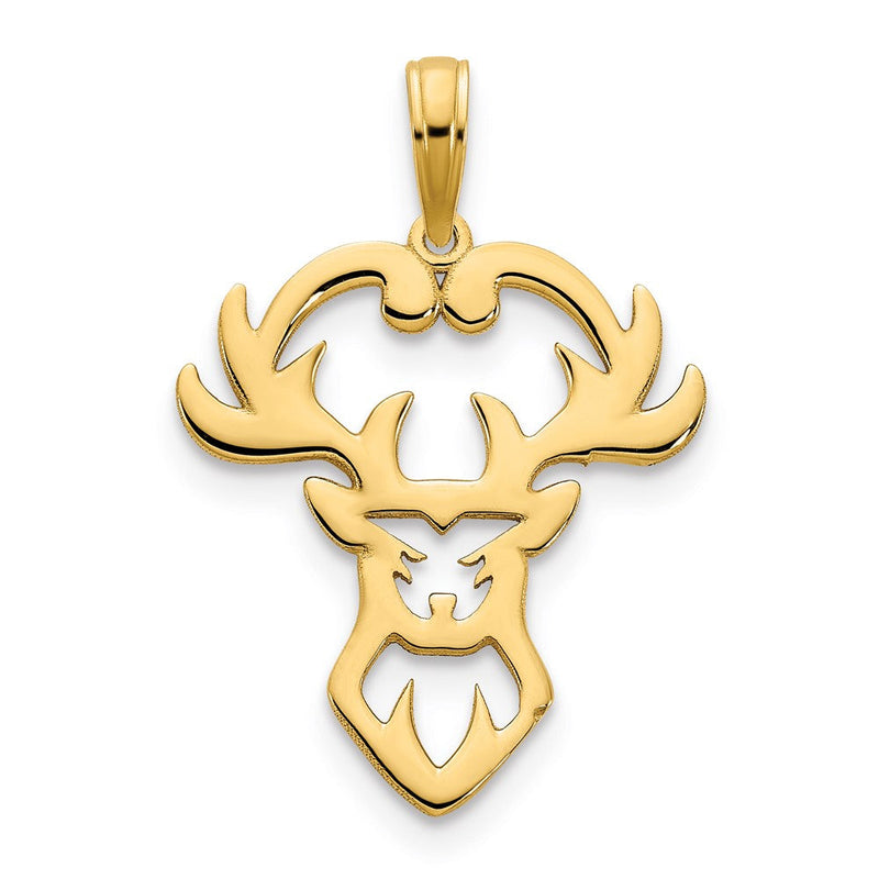 14K Gelbgold Hirsch-Anhänger