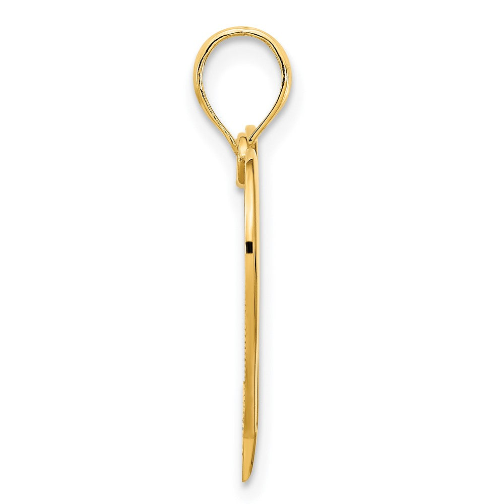 14K Gelbgold Offenherz-Anhänger