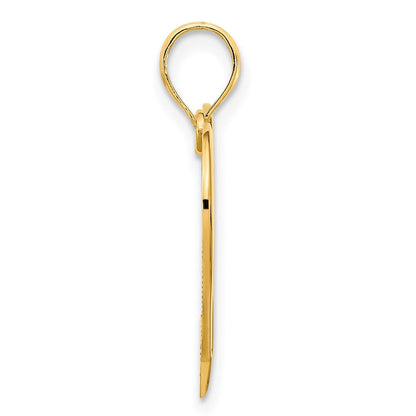 14K Gelbgold Offenherz-Anhänger
