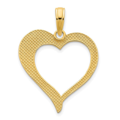 14K Gelbgold Offenherz-Anhänger
