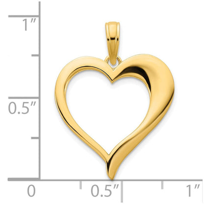 14K Gelbgold Offenherz-Anhänger