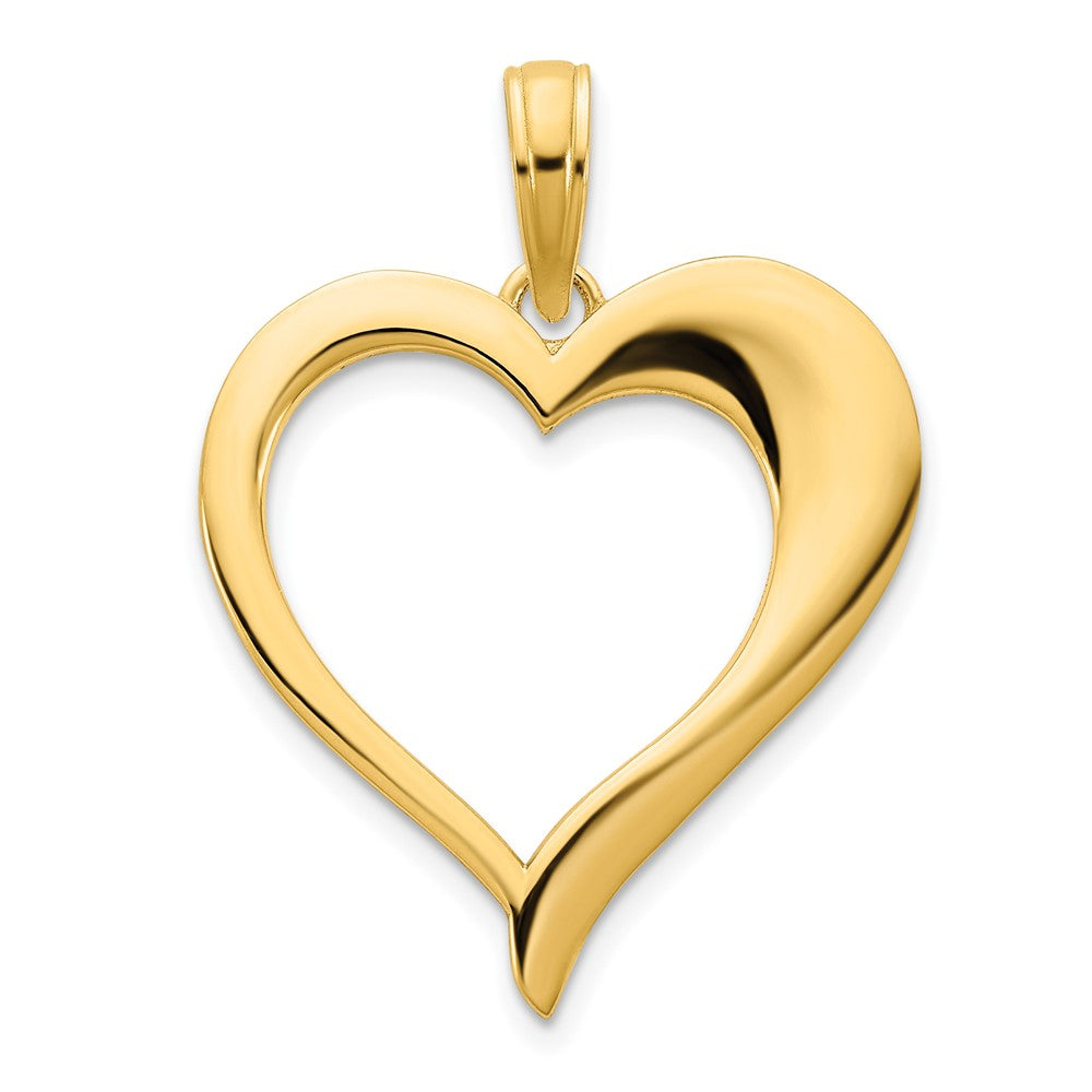 14K Gelbgold Offenherz-Anhänger