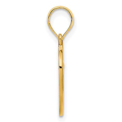 14K Gelbgold Fantasie Offen Herz Anhänger