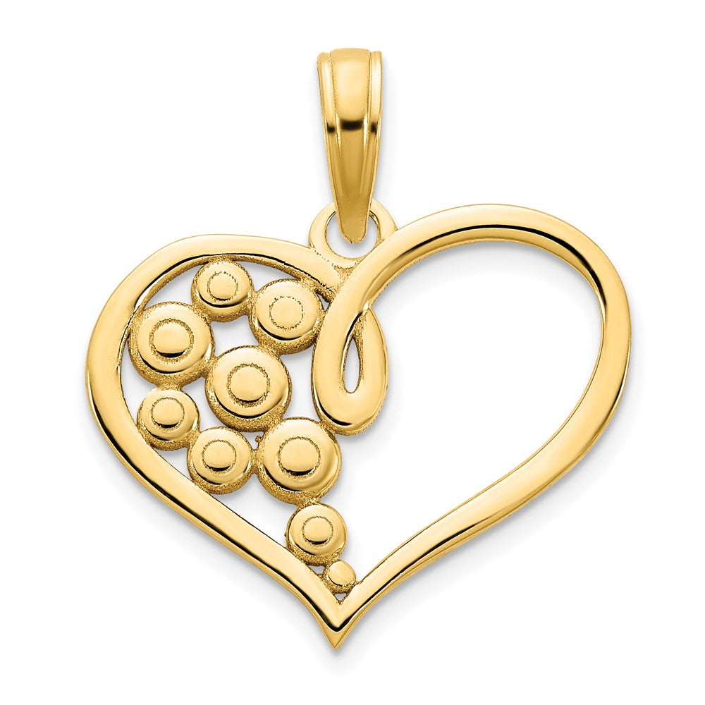 14K Gelbgold Fancy-Herz-Anhänger