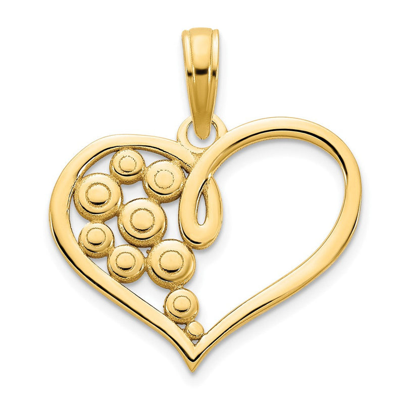 14K Gelbgold Fancy-Herz-Anhänger