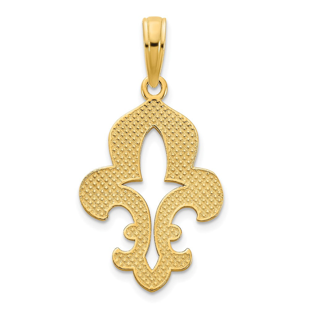 14K Gelbgold Fleur-de-Lis-Anhänger