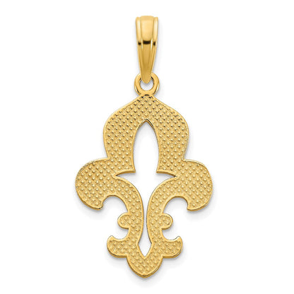 14K Gelbgold Fleur-de-Lis-Anhänger