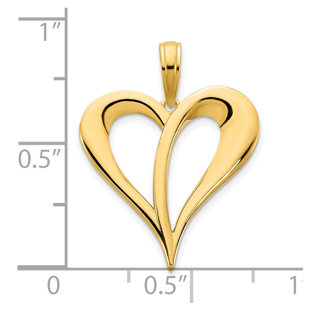 14K Gelbgold Anhänger mit offenem Herz