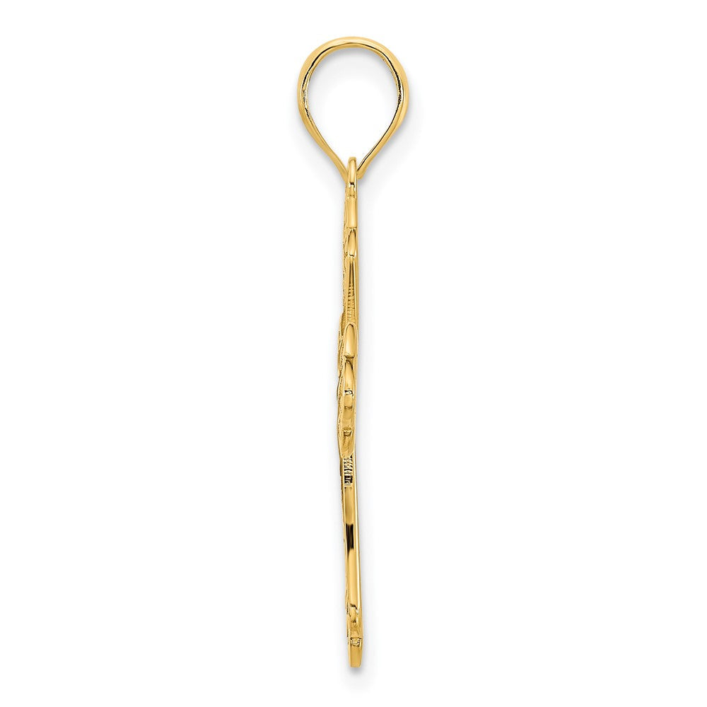 14K Gelbgold Fancy-Kreuz-Anhänger
