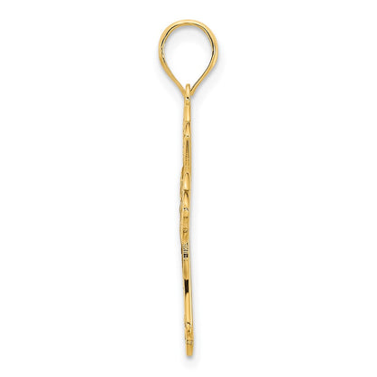 14K Gelbgold Fancy-Kreuz-Anhänger