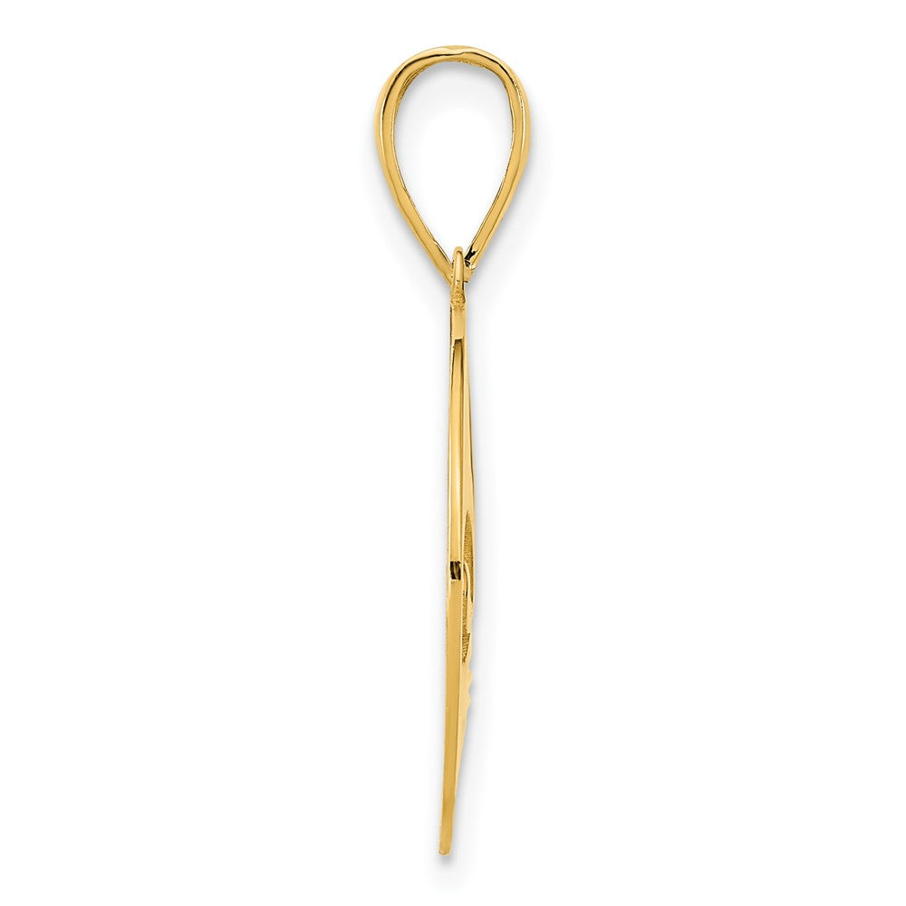 14 Karat Gelbgold Fleur-de-Lis-Anhänger