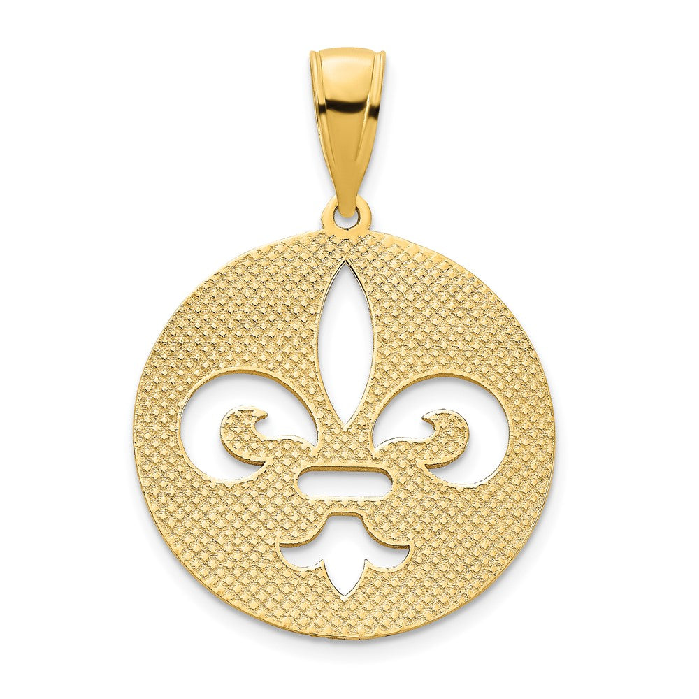 14 Karat Gelbgold Fleur-de-Lis-Anhänger