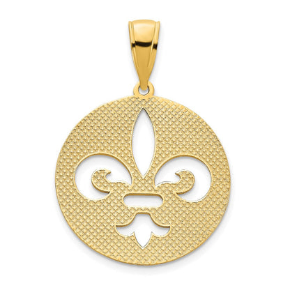 14 Karat Gelbgold Fleur-de-Lis-Anhänger