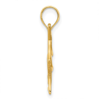 14K Gelbgold Einhorn-Anhänger