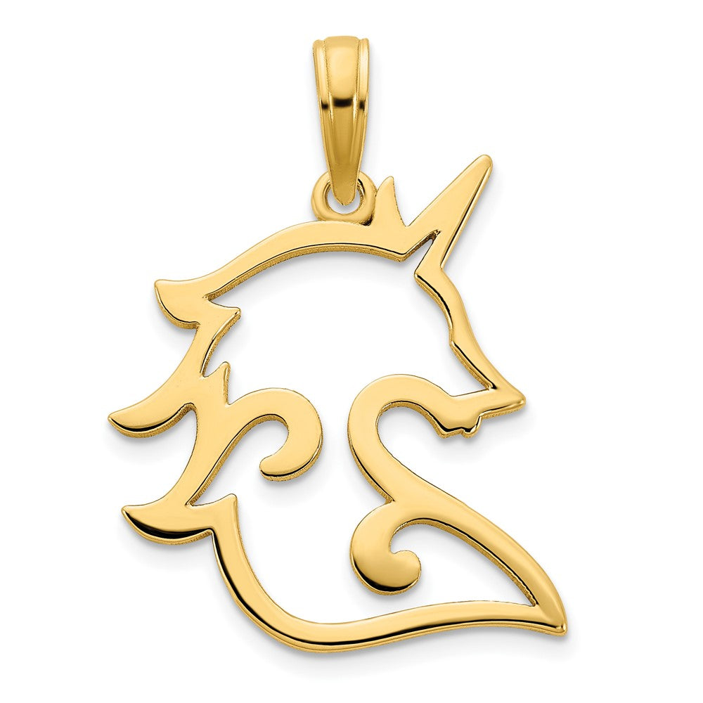 14K Gelbgold Einhorn-Anhänger