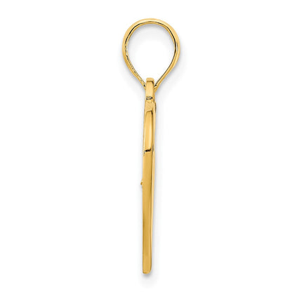14K Gelbgold Fancy-Herz-Anhänger