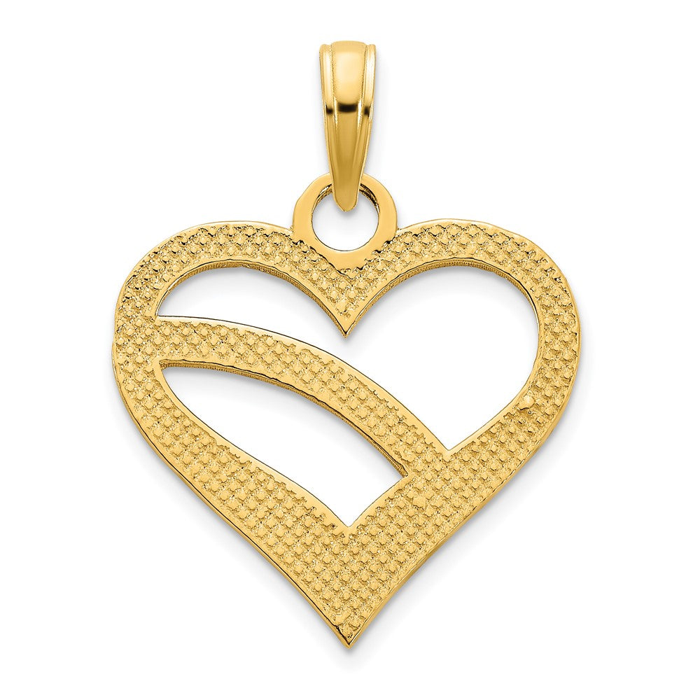 14K Gelbgold Fancy-Herz-Anhänger