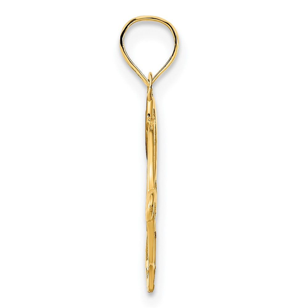 14K Gelbgold 14ky Fantasie Design Anhänger