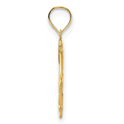 14K Gelbgold 14ky Fantasie Design Anhänger