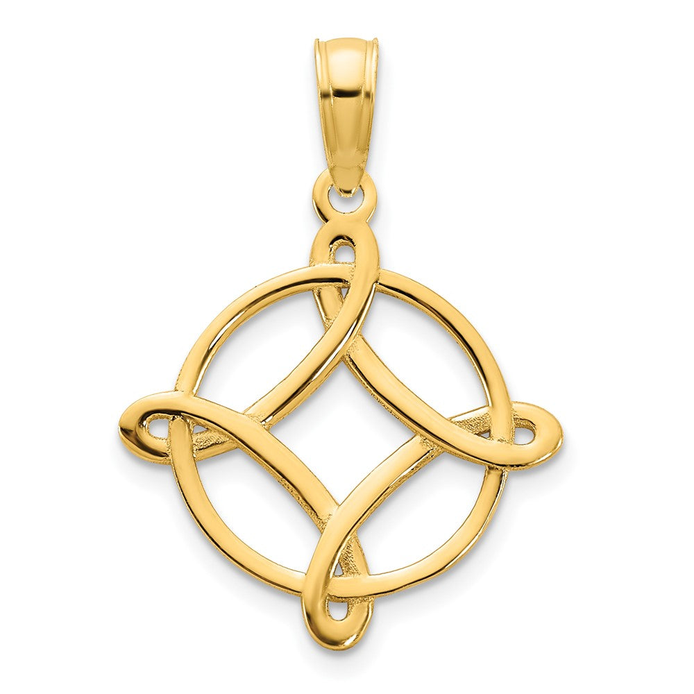14K Gelbgold 14ky Fantasie Design Anhänger