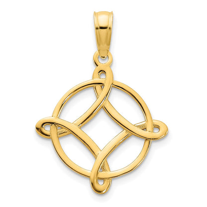 14K Gelbgold 14ky Fantasie Design Anhänger