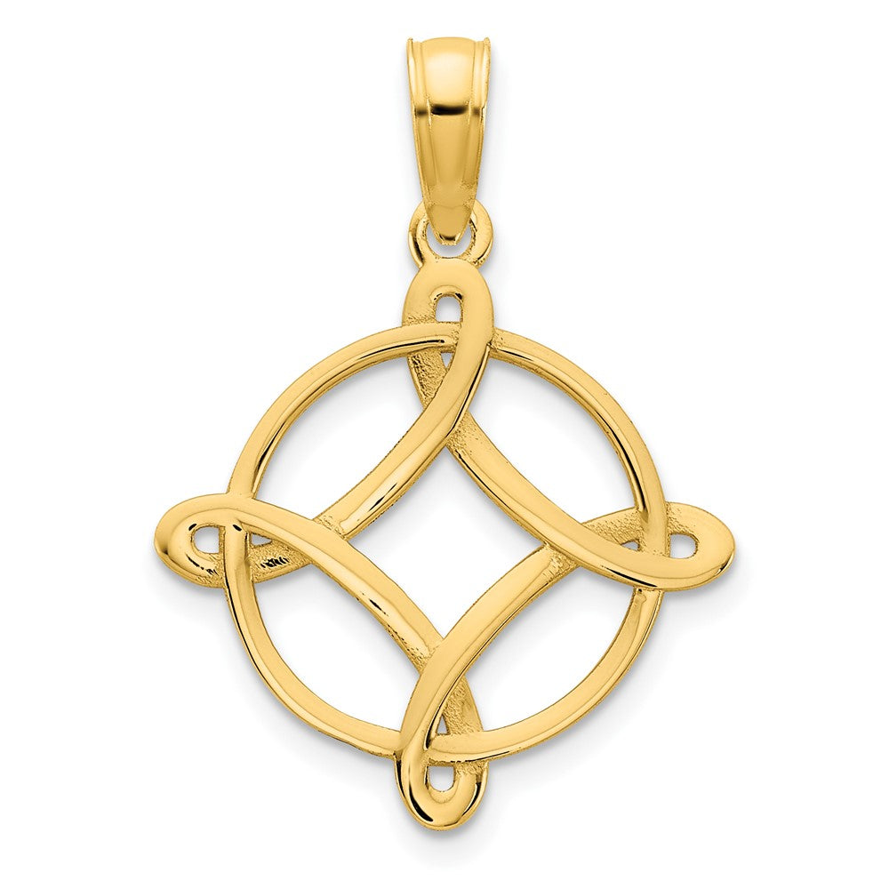 14K Gelbgold 14ky Fantasie Design Anhänger