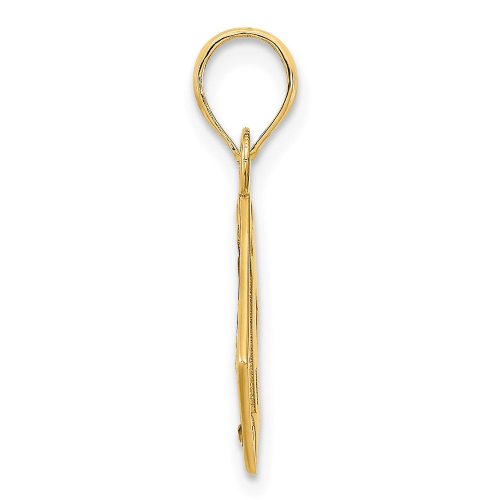 14K Gelbgold Leuchtturm Kompass Anhänger