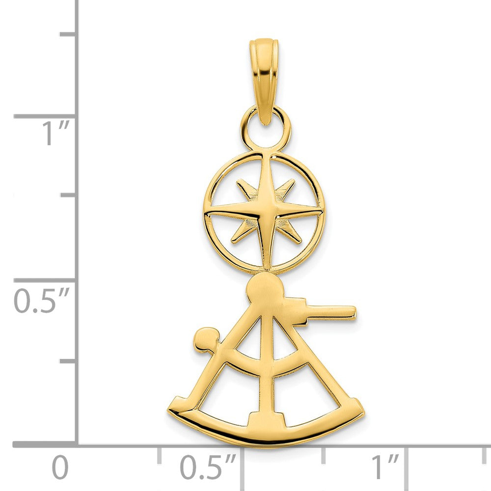 14K Gelbgold Kompass-Anhänger