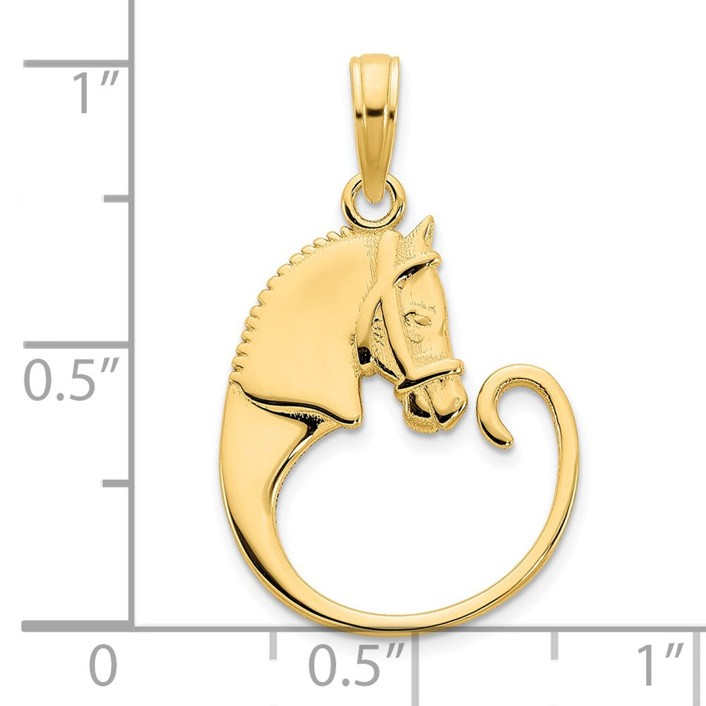 14K Gelbgold Pferd-Anhänger