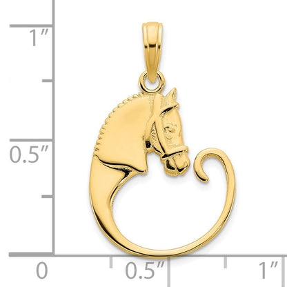 14K Gelbgold Pferd-Anhänger