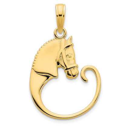 14K Gelbgold Pferd-Anhänger
